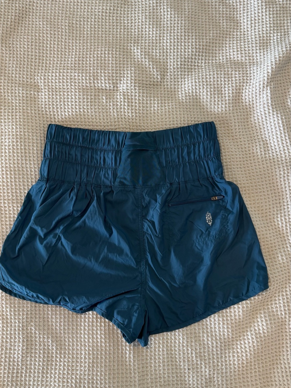 FP Movement by Free People The Way Home Teal High-Waist Athletic Shorts - Picture 3 of 3